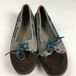 Vans Brown Leather Slip On Loafer Shoes